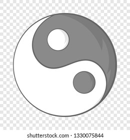 Yin Yang sign icon in cartoon style on a background for any web design 