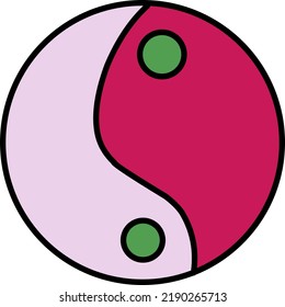 yin and yang sign illustration, Hand-drawn illustration, Icon