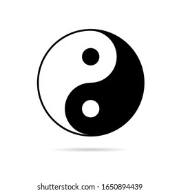 yin yang sign illustration on white 