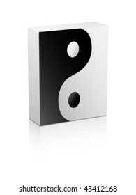 Yin And Yang Sign On Box