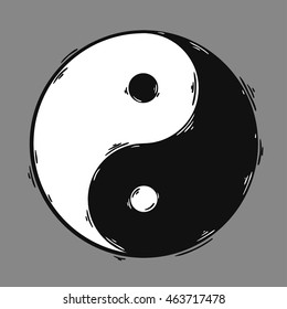 Yin and yang sign, vector