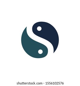 Yin Yang Simbol Flat Design