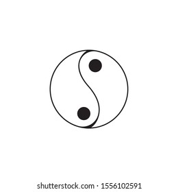Yin Yang Simbol Flat Design