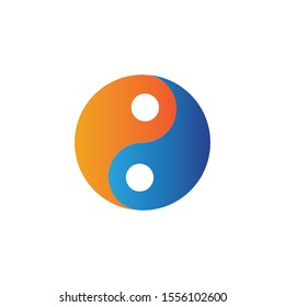 Yin Yang Simbol Flat Design