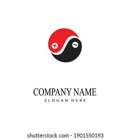 Yin Yang Simbol Flat Design