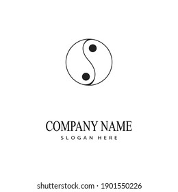 Yin Yang Simbol Flat Design