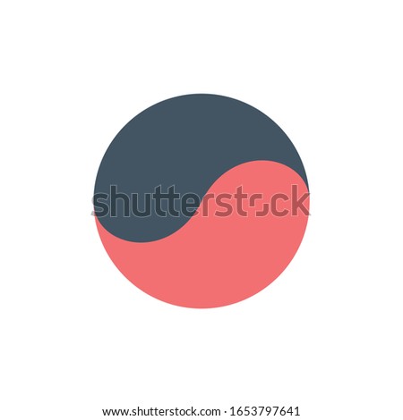 yin and yang simple symbol. Stock Vector illustration isolated on white background. Stok fotoğraf © 