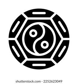 yin and yang solid icon style chinese new year illustration vector perfect. Icon sign from modern collection for web. Nice design perfect.
