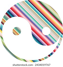 yin and yang symbol, the areas with a white spot representing yin and the opposite representing yang.