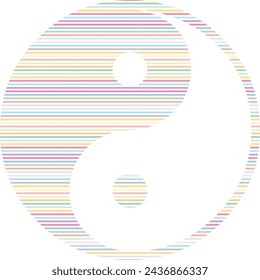 yin and yang symbol, the areas with a white spot representing yin and the opposite representing yang.