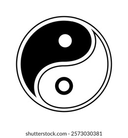 Yin Yang symbol of balance and harmony. Yin-Yang set of flat simple vector icons collection for web and apps
