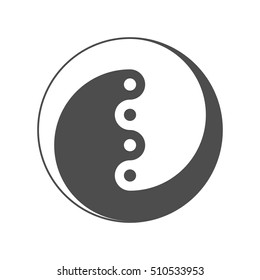 Yin Yang, Symbol Of Balance And Harmony. Creative Double. Vector