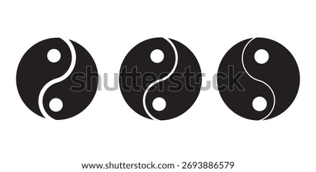 Yin yang symbol, balance and harmony concept - vector icon