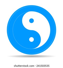 Yin Yang Symbol - Black and White Vector Illustration