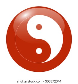 Yin Yang Symbol - Black and White Vector Illustration