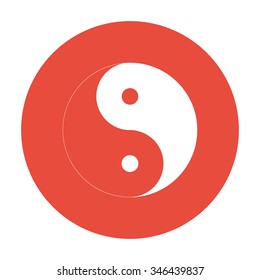 Yin Yang Symbol - Black and White Vector Illustration