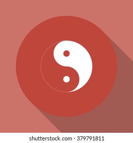 Yin Yang Symbol - Black and White Vector Illustration