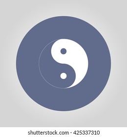 Yin Yang Symbol - Black and White Vector Illustration
