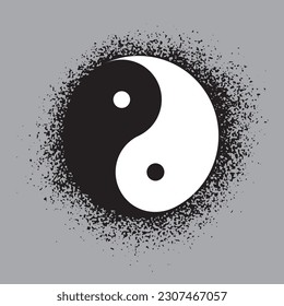 The Yin Yang symbol is circle with two interlocking teardrop shapes in contrasting colours with a dot on each side. It’s used in popular culture, but it is a core Chinese philosophy.