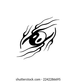 ilustración vectorial del símbolo yin yang