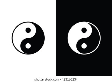 Yin yang symbol - design element
