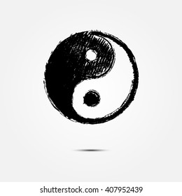 Yin Yang Symbol Drawing