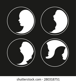 Yin yang symbol of face