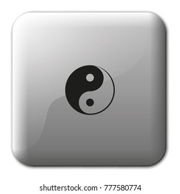 Yin Yang symbol flat vector icon.