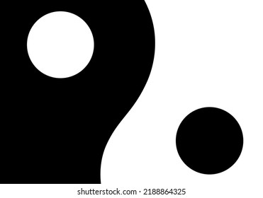  yin yang symbol full screen vector illustration