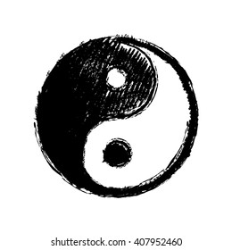 Yin Yang Symbol Hand Drawing