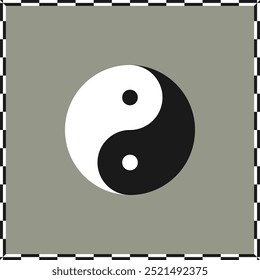 Símbolo de Yin Yang. Signo armónico de Yin Yang. Símbolo de equilibrio y armonía. 