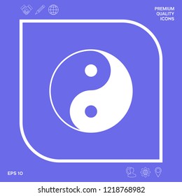 Yin yang symbol of harmony and balance. Graphic elements for your design