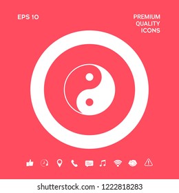 Yin yang symbol of harmony and balance. Graphic elements for your design