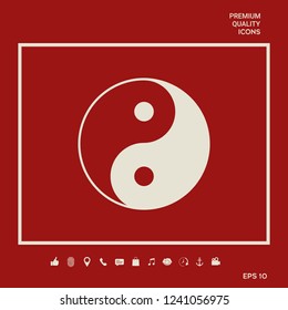 Yin yang symbol of harmony and balance. Graphic elements for your design