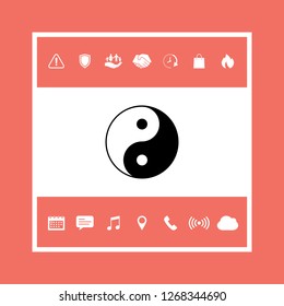 Yin yang symbol of harmony and balance. Graphic elements for your design