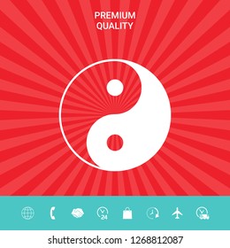 Yin yang symbol of harmony and balance. Graphic elements for your design