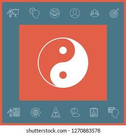 Yin yang symbol of harmony and balance. Graphic elements for your design
