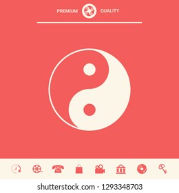 Yin yang symbol of harmony and balance. Graphic elements for your design
