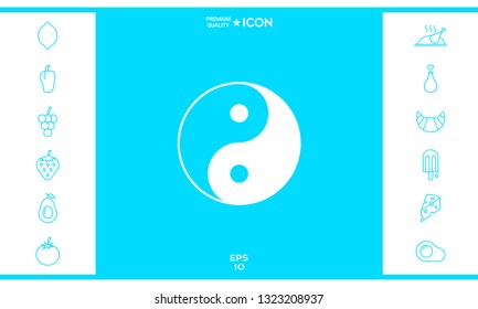 Yin yang symbol of harmony and balance. Graphic elements for your design