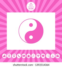 Yin yang symbol of harmony and balance. Graphic elements for your design