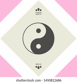 Yin yang symbol of harmony and balance, elements for your design