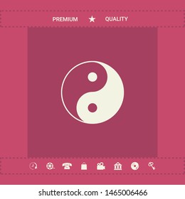 Yin yang symbol of harmony and balance. Graphic elements for your design
