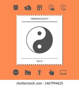 Yin yang symbol of harmony and balance. Graphic elements for your design