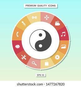 Yin yang symbol of harmony and balance. Graphic elements for your design