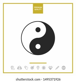 Yin yang symbol of harmony and balance. Graphic elements for your design