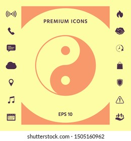 Yin yang symbol of harmony and balance. Graphic elements for your design