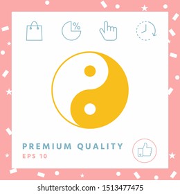 Yin yang symbol of harmony and balance. Graphic elements for your design