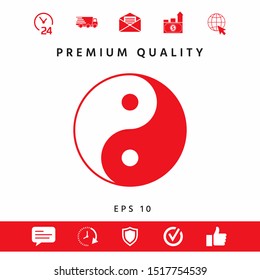 Yin yang symbol of harmony and balance. Graphic elements for your design