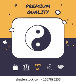 Yin yang symbol of harmony and balance. Graphic elements for your design