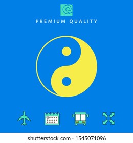 Yin yang symbol of harmony and balance. Graphic elements for your design